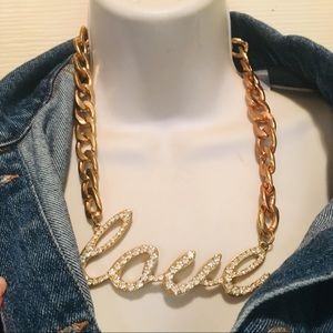 Love ❤️ Necklace NEW! Rope Gold Chain